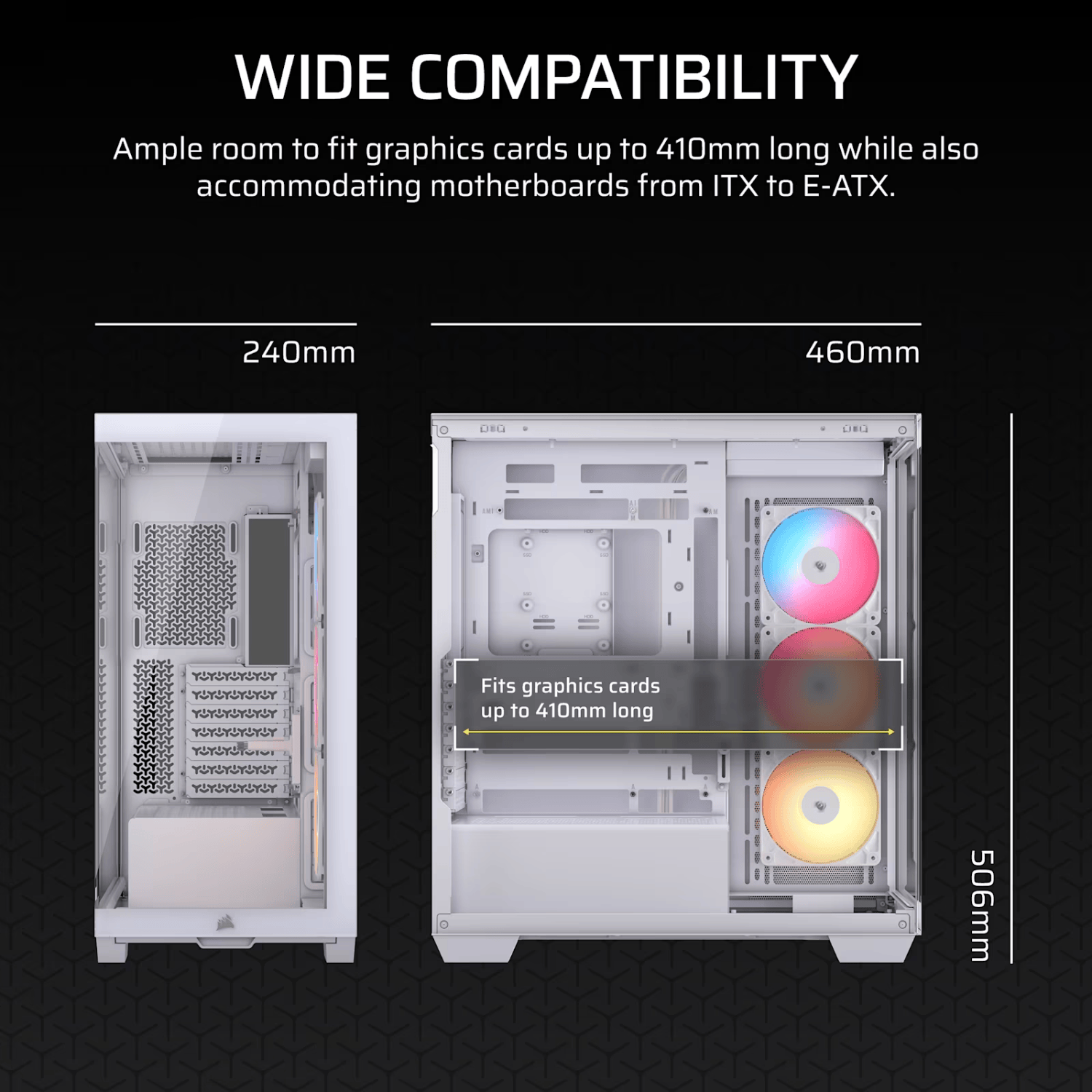 Corsair 3500X RS-R ARGB Mid-Tower PC Case White - Image 5