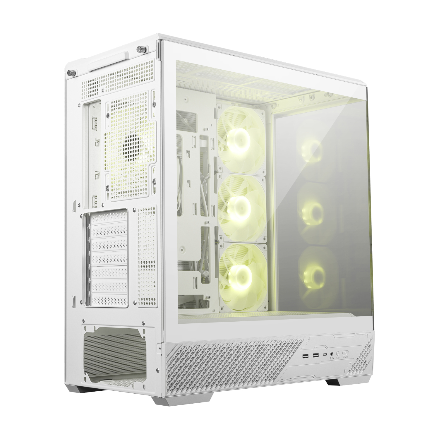 MSI MAG PANO 130R PZ ATX Gaming Chassis - White - Image 3