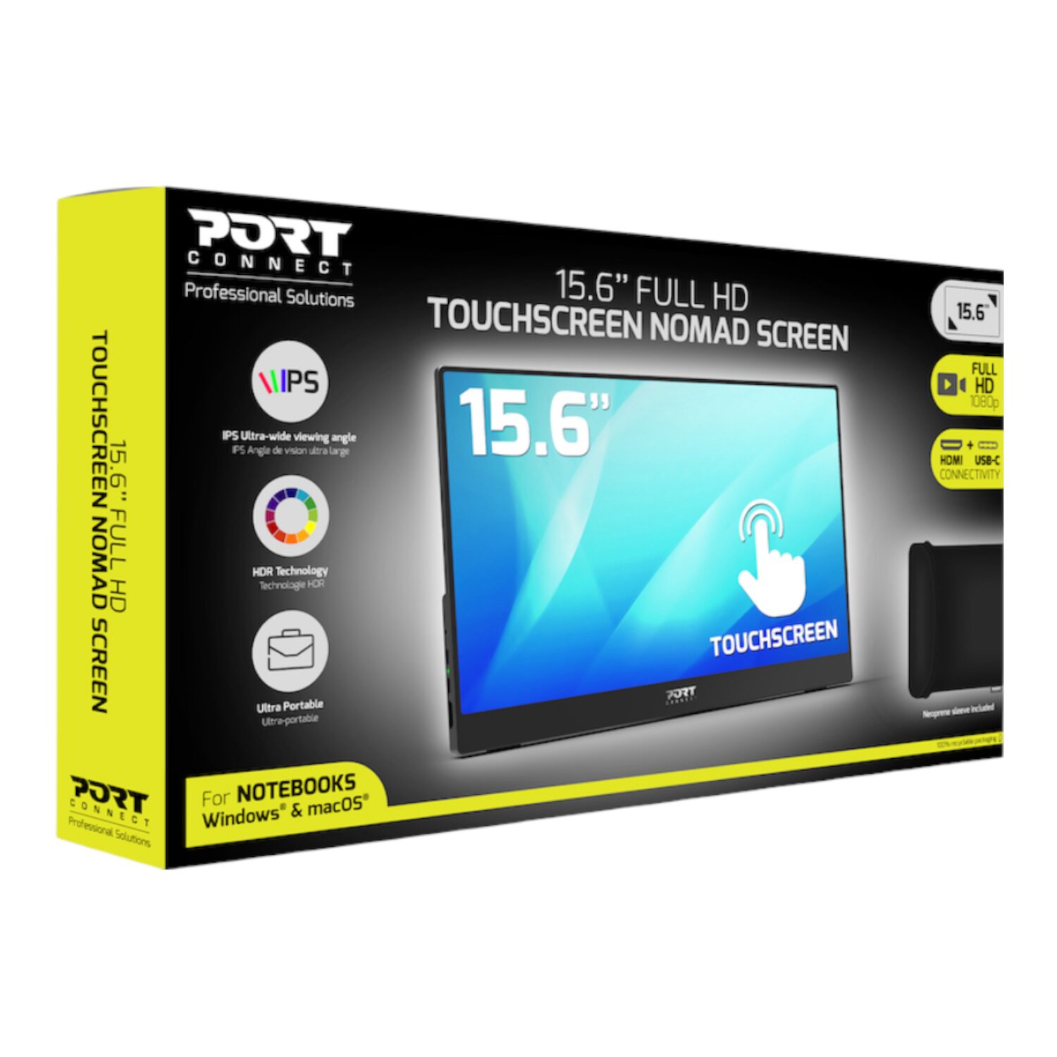 Port Connect 15.6" Full HD Touchscreen Portable Monitor - Image 6