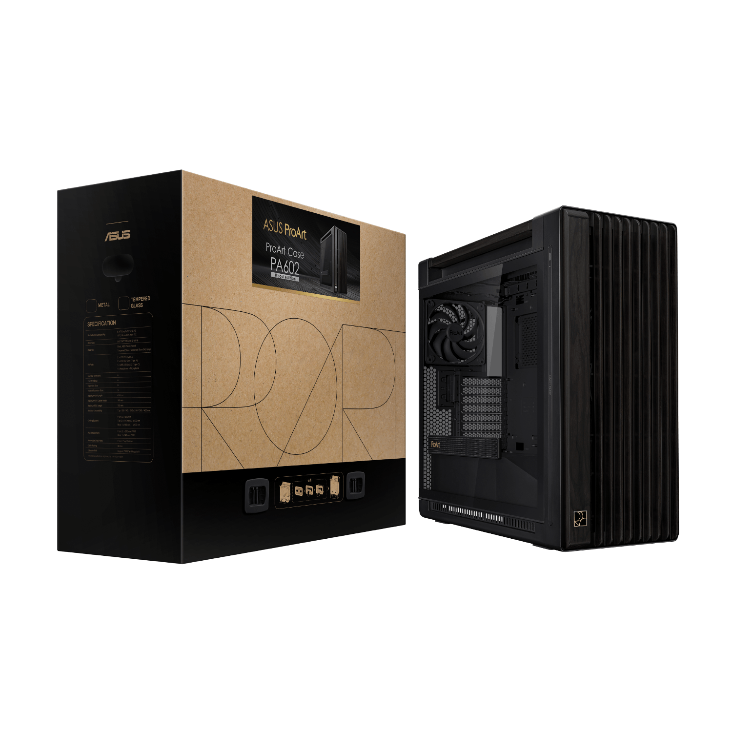 Asus ProArt PA602 Wood Edition Tempered Glass Panel - Black - Image 7