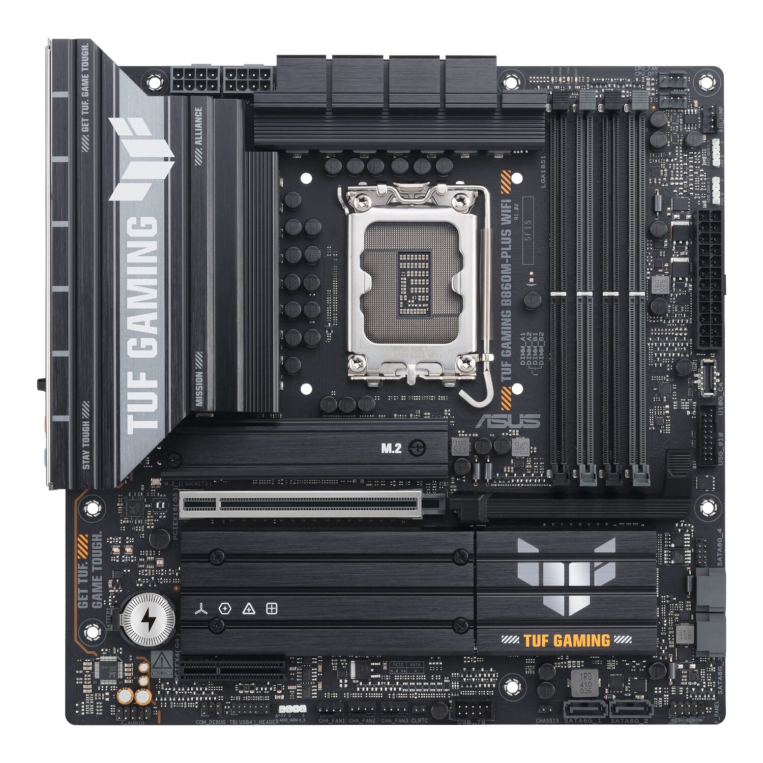 Asus TUF Gaming B860M-Plus Wi-Fi M-ATX Motherboard Intel LGA1851, DDR5, PCIe 5.0. Wi-Fi 7 - Image 2